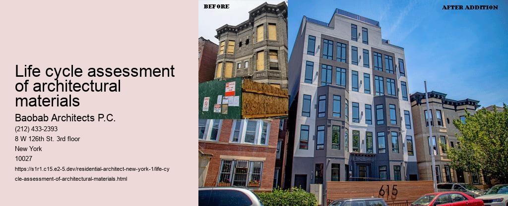 life cycle assessment of architectural materials